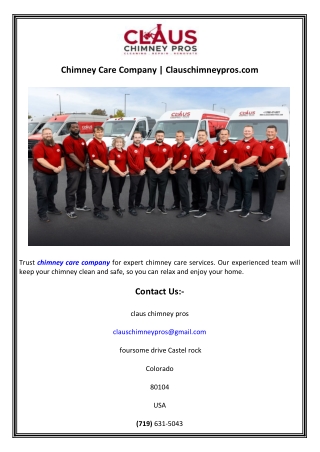 Chimney Care Company  Clauschimneypros.com