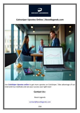 Coinsniper Upvotes Online  Boostlegends.com
