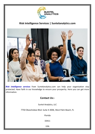 Risk Intelligence Services  Suntelanalytics.com