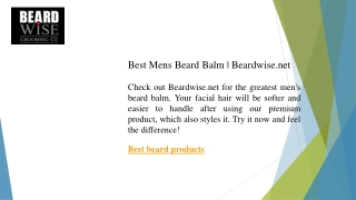 Best Mens Beard Balm  Beardwise.net