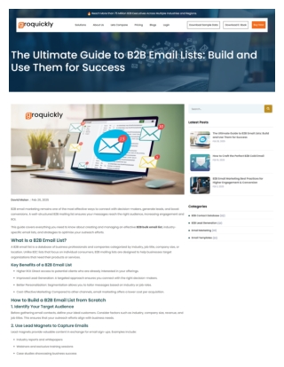 The Ultimate Guide to B2B Email Lists Build and Use Them for Success