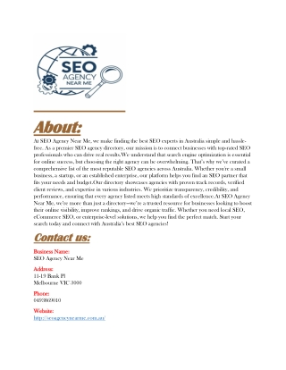 SEO Agency Near Me
