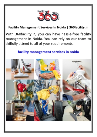 Facility Management Services In Noida 360facility.in