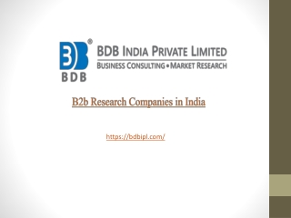 B2b Research Companies in India