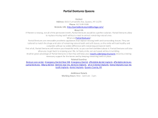 Partial Dentures Queens