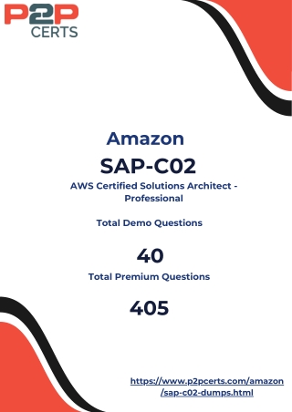 Get Certified with Confidence – AWS SAP-C02 Study Guide by P2PCerts!