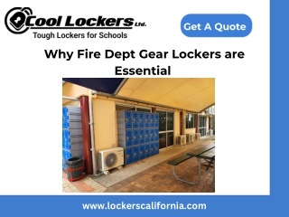 Why Fire Dept Gear Lockers are Essential