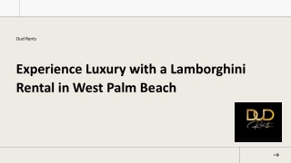 Experience Luxury with a Lamborghini Rental in West Palm Beach