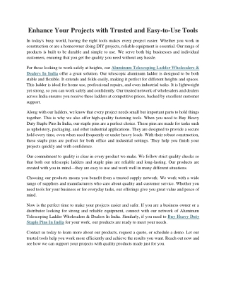 Enhance Your Projects with Trusted and Easy-to-Use Tools 