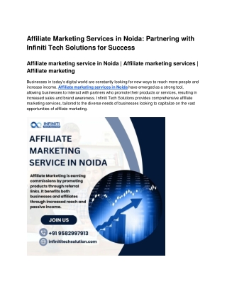 Affiliate marketing service in Noida | Affiliate marketing services |