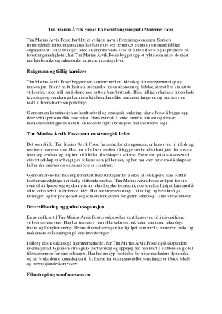 Tim Marius Arvik Fosse