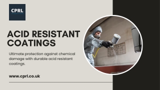 Premium Acid Resistant Coatings for Concrete Protection