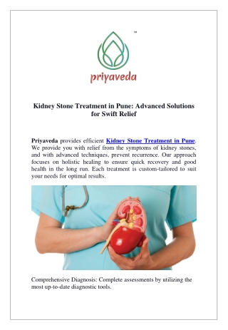 Kidney Stone Treatment in Pune