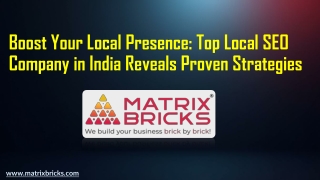 Boost Your Local Presence Top Local SEO Company in India Reveals Proven Strategies