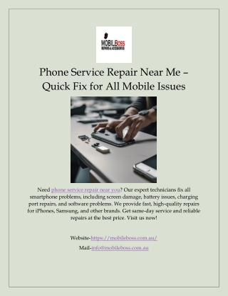 Phone Service Repair Near Me – Quick Fix for All Mobile Issues