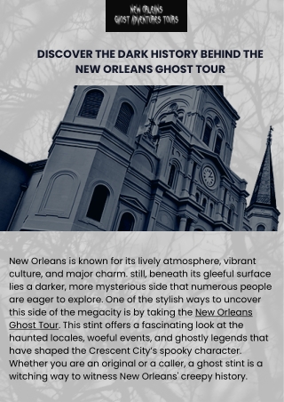Unforgettable New Orleans Ghost Tours