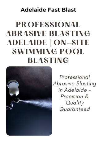 Professional Abrasive Blasting Adelaide  On-Site Swimming Pool Blasting