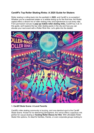 Cardiff’s Top Roller Skating Rinks: A 2025 Guide for Skaters