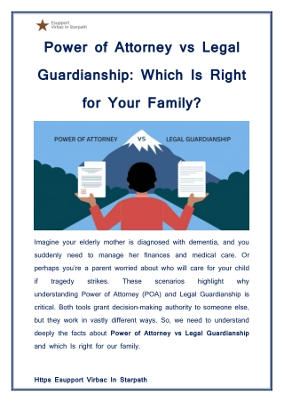 Power of Attorney vs Legal Guardianship: Which Is Right for Your Family?