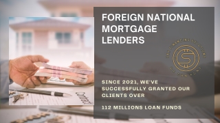 Foreign National Mortgage Lenders