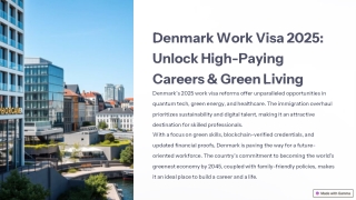 Denmark Work Visa 2025_ Unlock High-Paying Careers & Green Living
