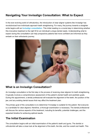 Navigating Your Invisalign Consultation What to Expect