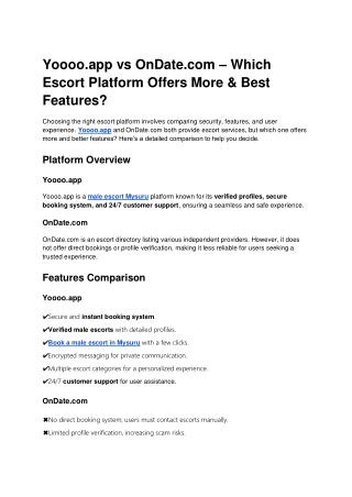 Yoooo.app vs OnDate.com Comparison