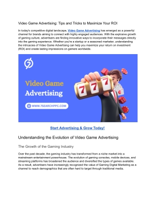 Video Game Advertising_ Tips and Tricks to Maximize Your ROI