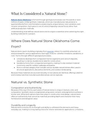 What Is Considered a Natural Stone_