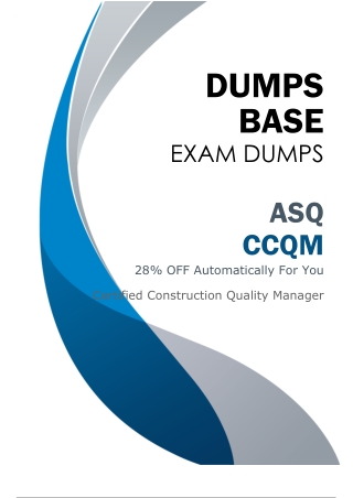 Right CCQM Dumps (V8.02) - Valid Study Materials for ASQ CCQM Exam Preparation