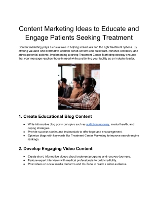 Leveraging Social Media for Treatment Center Marketing Success