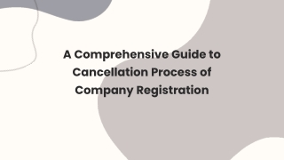 Guide to Cancellation of Company Registration