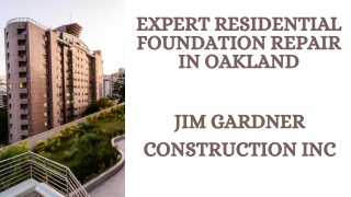 Expert Residential Foundation Repair in Oakland