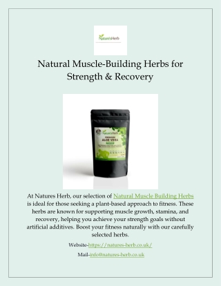 Natural Muscle-Building Herbs for Strength & Recovery