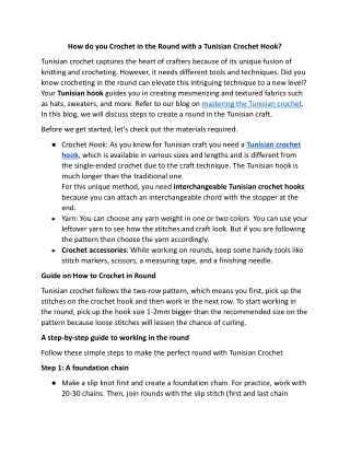 How do you Crochet in the Round with a Tunisian Crochet Hook.docx