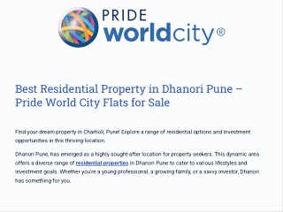Premium 2BHK & 3BHK Flats in Dhanori – Your Dream Home Awaits!