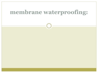 membrane waterproofing