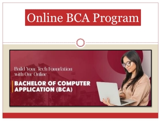 Online BCA Program