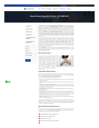Breast Cancer Specialist in Pune – Dr. Pratik Patil