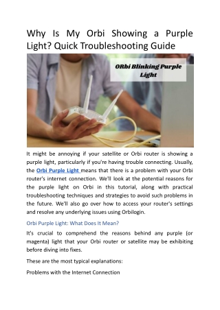 Why Is My Orbi Showing a Purple Light_ Quick Troubleshooting Guide.docx