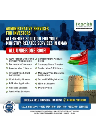 Business Setup in Oman, Start new company in Oman, Business Setup in Muscat, Sta