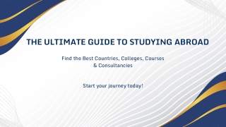 Getraise Overseas PPT - Abroad Study Guide