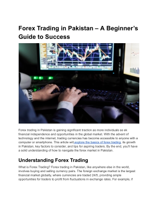 Forex Trading in Pakistan