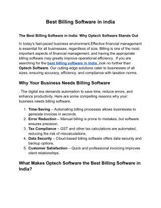 Billing Software in Coimbatore
