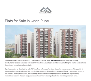 Flats for Sale in Undri, Pune – Find Your Dream Home
