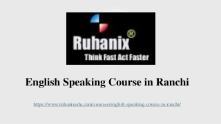 English Speaking Course in Ranchi_