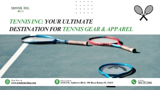 Your Premier Online Tennis Store for Quality Tennis Gear and Equipment