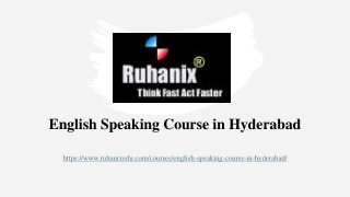 English Speaking Course in Hyderabad