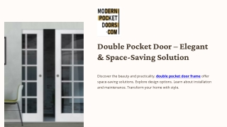 _Double Pocket Door – Elegant & Space-Saving Solution