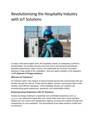 Revolutionizing the Hospitality Industry with IoT Solutions